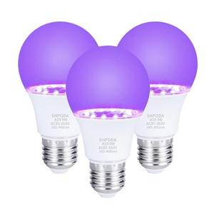 A78U-3Pcs 10W 자외선 UV 전구 형광 감지 램프 블랙 라이트 E26 DJ 파티 장식