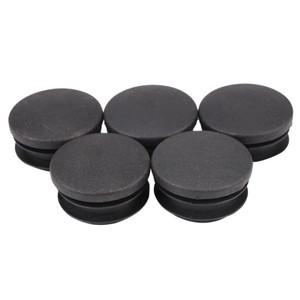 파이프캡 검은 플라스틱 35Mm 디아 블랭킹 엔드캡 라운드 튜브 삽입 5 Pcs