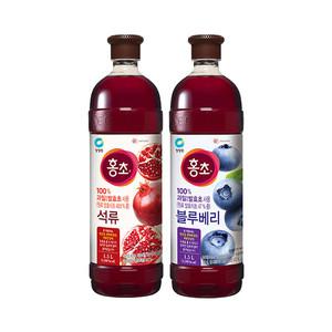 [골라담기] 청정원 홍초 석류(기능성) 1.5L, 1개 + 블루베리(기능성) 1.5L, 1개