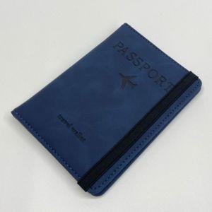무광 밴드형 RFID차단 여권 지갑 케이스 블루커플 수납 여권함 명품 여행필수아이템 가죽 보관함 선물 고급