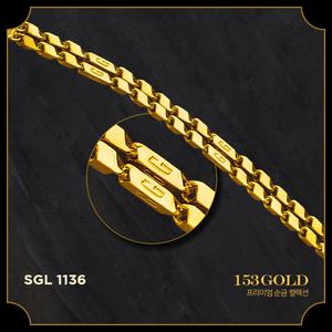 153골드 [최신]24K 순금 SGL 1136 1140 G팔각 / 그랑프리 더블체인 팔찌 75g (20돈)