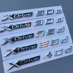 자동차 용품 1PC XDrive 18d 20d 28d 30d 35d 40d 48d 50d BMW 호환 X1 X3 X4 X5 X6 X7 자동차 펜더 엠블럼