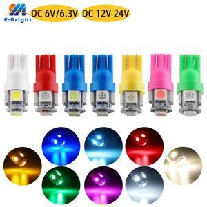 자동차 조명 10PCS T10 5W5 W5W LED 전구 5050 5D 12V 7000K 흰색 핀볼  자동차 웨지 측면 신호등 인테리어