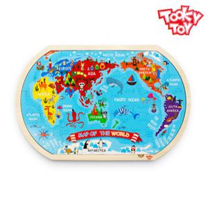 투키토이 세계지도직소퍼즐 36pcs/유아교구 원목교구