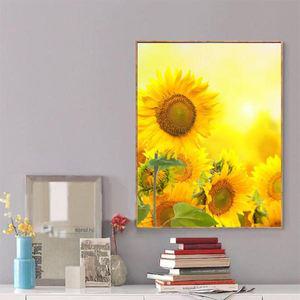 캔버스판넬액자 보석십자수 30cmx40cm - 태양과 해바라기