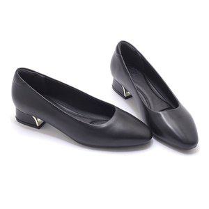 갤러리아 세라 여성 양가죽 컴포트 펌프스 통굽 구두 TCP22657 블랙 3CM