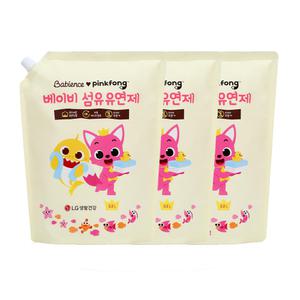 베비언스 핑크퐁 베이비, 섬유유연제, 리필, 2.2L, 3개