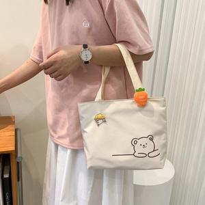 생활방수 옥스포드 곰 디자인 데일리 미니 가방 에코백 토트백