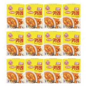 오뚜기 3분 약간매운맛 카레 200g 12개