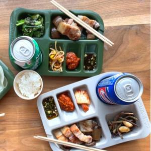 [OFLM7792]2색 1개 캠핑 미니 식판 BBQ 개인접시 소스접