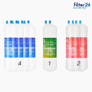 코웨이 CPI-390L 정수기필터 호환 1년세트 [6인치 4+1+2 중공사막]