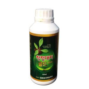 청정대지골드500ml  (농약 제초제 아님) 잡초제거 잡초관리 아파트보드블럭 운동장 토끼풀 크로바 바랭이 냉이 쑥 광대나물 제비꽃 망초 제거 
