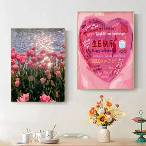 꽃 튤립 DIY 명화그리기 유화 피포페인팅 풍경화 그림그리기 백드롭 유화세트 인테리어액자 62종
