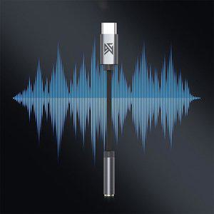 [애니클리어]C타입 to 3.5mm 이어폰 3극 4극 DAC 내장 오디오 변환 젠더 KZ-AM01