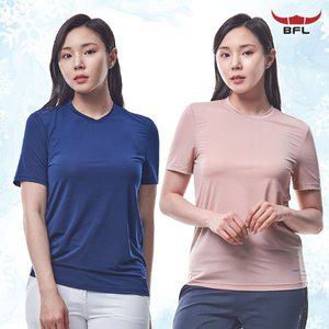 [이지바이]BFL 아이스쉐이크 여름 여성 기능성 냉감 데일리 라운드 반팔 쿨 티셔츠(W5ST10)