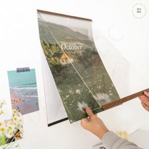 우드 자석식 전시 프레임 아크릴 액자틀 원목 자석 액자 A3