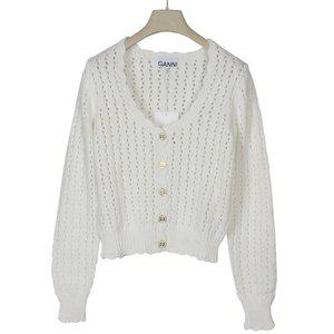 [가니]코튼 레이스 오넥 가디건 K2062 151 PALOMA BRIGHT WHITE [GNC101wh]