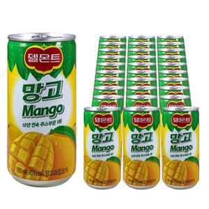 [무료배송]롯데칠성음료 델몬트망고 180ml x 30개