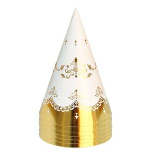(골드 6개입) 클래식고깔모자 메탈릭 기념일 생일 파티/예쁜/고깔/모자/펠트/꼬깔/고깔모/생일용/고깔모자