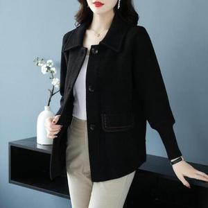여자 코트 가디건 겉감 스웨터 미디엄 케이프 니트 스퀘어넥 맘 겨울 가을옷 여성 S3M2