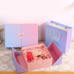 (24Cmx24Cmx9.5Cm) 고급 선물포장 상자 선물가방 포장 완충재 포함/종이/포장지/유치원/손잡이/어린이집