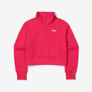 [FILA]  스트레치 기모 반집업 맨투맨 (FS2POF4251F_RPK) (FS2POF4251F_RPK)