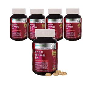 뉴트리디데이 프리미엄 밀크씨슬 골드 500mg 90정 5통 간건강 실리마린 GT