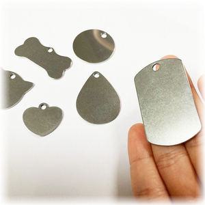 스텐 철판 메탈 써지컬 미아 분실 방지 노인 인식표 고양이 강아지 이름표 목걸이 펜던트 DIY 커스텀