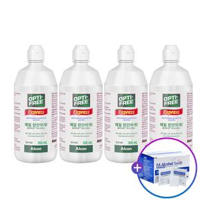 알콘 옵티프리 렌즈세척액 익스프레스 355mlx4개알콜스왑50매