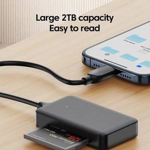 바람 메모리 스마트 카드 리더기, CF SD TF 마이크로 SD 마이크로 카드, USB 2.0, 4 in