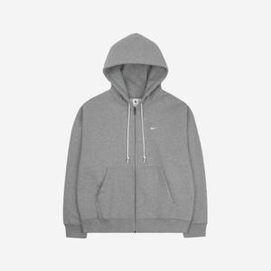 Nike 나이키 NRG 솔로 스우시 풀 집업 후드 다크 그레이 헤더 - 아시아 집 후디 DR0404-063