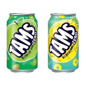 롯데 탐스 제로 파인애플 355ml 12캔 + 사과키위 12캔