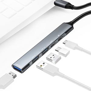 COSY C타입 USB 멀티 A+C 포트 허브 / 노트북 태블릿 아이패드 포트 확장 (PD 충전, USB-Ax3, USB-Cx1, 알루미늄, 선길이 15cm)