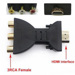 HDMI to AV 금도금 호환 수-3 RGB RCA 비디오 어댑터  컴포넌트 컨버터 커넥터  HDTV DVD용  1 개