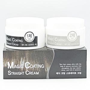 매직코팅스트레이트크림1제100g+2제100g 매직약 파마풀기 앞머리 볼륨매직 곱슬머리 다운펌 파마약 미용실