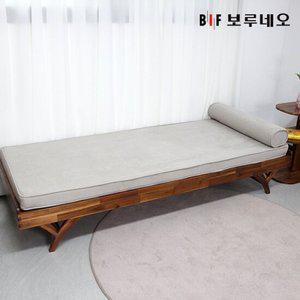 [착불] 앳홈 스콧 원목 아쿠아텍스 데이베드 소파베드+매트+원형