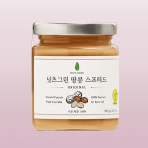 100% 무첨가 땅콩잼 넛츠그린 견과 스트레드 200g (오리지널)