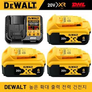 디월트 배터리 20v, 충전식 DEWALT 6AH, 충전기, DCB200, DCB118,원래 dewalt 20V-60V 도구