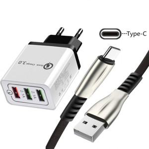 삼성 갤럭시 A50 A70 A71 A51 A30 A31 M31 M51 휴대 전화 QC 3.0 고속 벽 충전기 EU 플러그 5A 유형c USB C