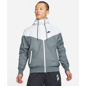 [매장정품] 나이키 NIKE 바람막이 윈드러너 후드 재킷 M - 스모크 그레이화이트스모크 그레이블랙 / DA0002