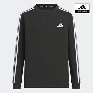 [아디다스키즈](천안아산점)[adidas kids] (A130-A160) 에센셜+ 레귤러 핏 3S 긴팔 티 (JW9765)
