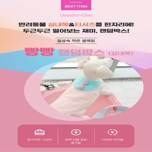 반려동물 실내복 & 티셔츠 강아지옷 [랜덤박스/오늘출발] 갓성비 럭키 취향반영 빵빵랜덤 4종, 6종 어린이날선물 특별이벤트