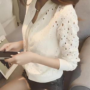 여성용 레이스 블루종 점퍼 여름 망사 외투 TT085