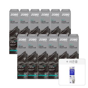 2080 퓨어솔트 치약 차콜블랙 125g, 12개 + 증정(닥터크리닉 치석 치약 50g, 1개)