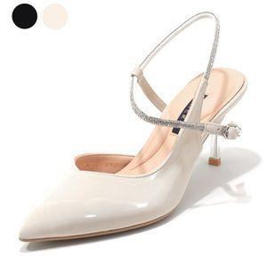 [갤러리아] 세라 백화점전용 여성 수제화 사틴 스트랩 슬링백힐 S24G002 아이보리 5CM