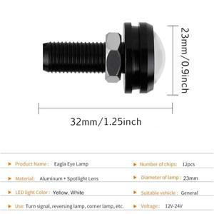 차량용 LED 호크아이 조명 12 그릴 신호등 23mm 이글 램프 DRL 주간 오토바이 개