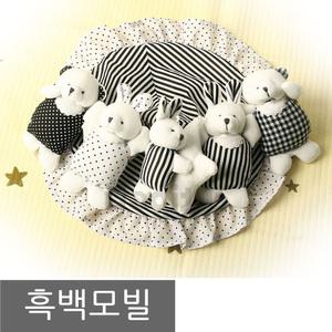 신생아 유아 흑백모빌 봉제인형 아기모빌