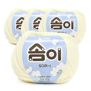 쎄비 솜이 패브릭얀 뜨개실 65g x 4p