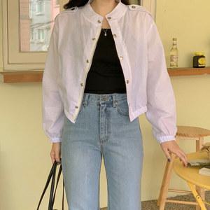 네쥬 여성 봄 여름 크롭 간절기 데일리 아우터 점퍼
