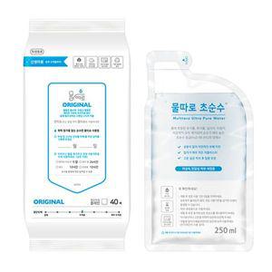 [NS홈쇼핑]물따로 생분해 신생아물티슈 오리지날 리필형 (40매/12set)[22875636]